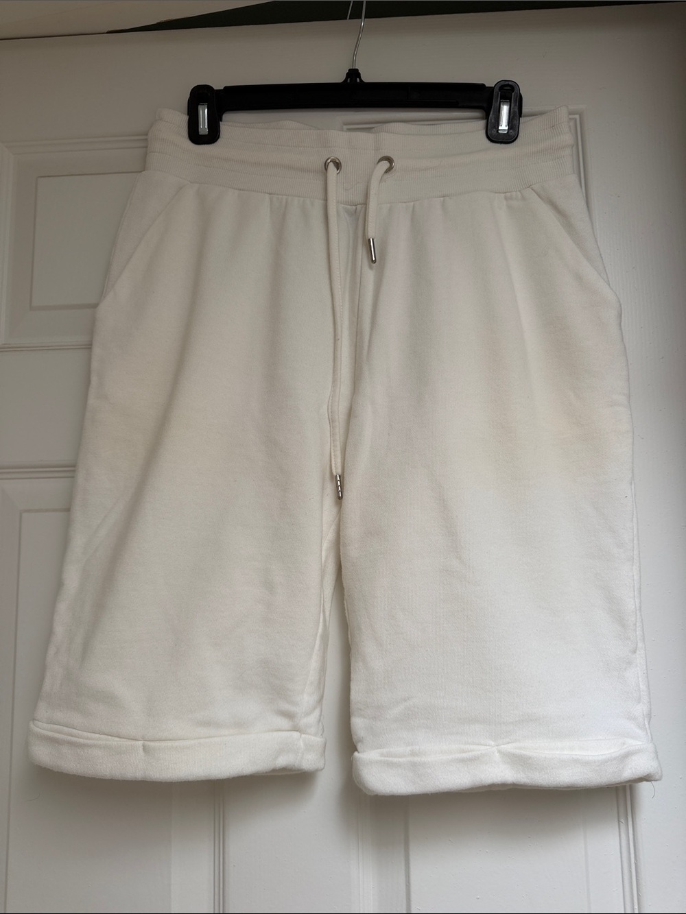 Mono B  Cream Drawstring Athletic Shorts